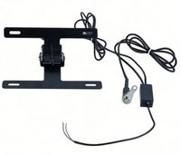 Support de plaque d'immatriculation arrière court YINHI en fer, pliable, motorisé, pour véhicule, prêt pour la piste, portable