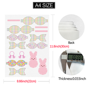 Decorazione in PVC Impermeabile Effetto Litchi da 1mm con Stampa Coniglio Pasquale, Uovo e Carota per Abbigliamento, Fiocchi, Divani, Borse, Feste e Festival - Product Image 3