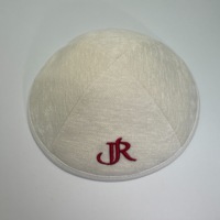 Kippa juive en velours de viscose respirant et écologique de haute qualité, avec logo brodé personnalisé, pour mariages et événements religieux