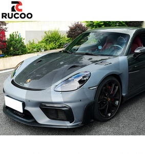 Nuevo Conjunto de Guardabarros Delantero <span class=keywords><strong>Aero</strong></span> Track GT4RS para Porsche 718 981 982 Cayman Boxster, Modificación de Alerón Lateral en PP y Fibra de Carbono Preimpregnada - Product Image 6