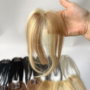 <span class=keywords><strong>Frange</strong></span> à clipser 100% <span class=keywords><strong>cheveux</strong></span> humains, <span class=keywords><strong>frange</strong></span> naturelle nouée à la main, balayage brun, extension de <span class=keywords><strong>cheveux</strong></span> à clipser sur la tête - Product Image 1
