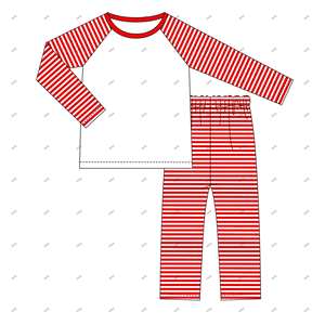 للبيع بالجملة من Lanye طقم بلينغ بأكمام طويلة مخطط قطني عالي الجودة فارغ من Lanye - Product Image 3