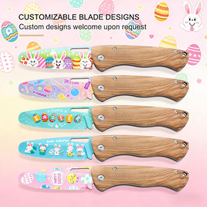 Cuchillo de Regalo de Pascua, Diseño de Fábrica, Personalizado, OEM, al por Mayor, Cuchillo Plegable de Bolsillo EDC para Niños, Cuchillo de <span class=keywords><strong>Autodefensa</strong></span> para Campamento al Aire Libre - Product Image 2