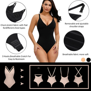 5XL HEXIN Deep V Body Body Shaper donna senza schienale perizoma senza soluzione di continuità <span class=keywords><strong>Push</strong></span> <span class=keywords><strong>up</strong></span> vita Trainer dimagrante corsetto - Product Image 3