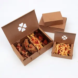 Tutta la vendita porta via scatole per alimenti KFC scatole per imballaggio di pollo fritto con logo personalizzato stampato vendita calda