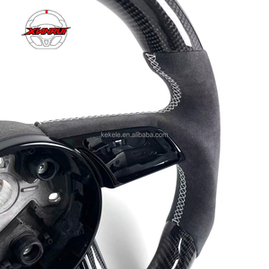 Volante de Fibra de Carbono Real para <span class=keywords><strong>Audi</strong></span> 17-22 <span class=keywords><strong>RS</strong></span> a S 3 <span class=keywords><strong>4</strong></span> 5, Accesorios Interiores para Automóvil, Personalizable - Product Image 4