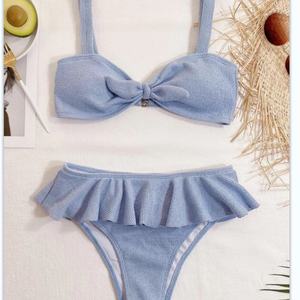 Conjunto de Bikini de Dos Piezas con Tirantes Finos, Plisado, con Aros, Push-Up, de Secado Rápido, Diseño Nuevo 2025, Servicio OEM OUTPACE - Product Image 1