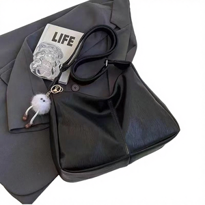 2025 Customized Vintage Fashion Large Capacity Shoulder <b>Bags</b> with Zipper Closure Letter Decoration for Women Travel & Daily Use - Product Image 1