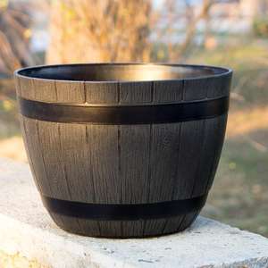 <span class=keywords><strong>Pot</strong></span> de fleurs rond en résine plastique de qualité supérieure, style seau, <span class=keywords><strong>pour</strong></span> la décoration de bonsaïs et de lauriers verts, idéal <span class=keywords><strong>pour</strong></span> l'intérieur et l'extérieur du jardin. - Product Image 4