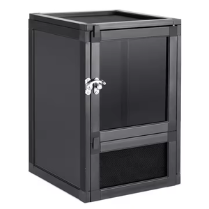 Lüks üçgen desen demir köpek kafesi alüminyum dayanıklı Metal plastik tepsi cam kuşlar Rainforest sürüngenler düğme kapatma kutusu - Product Image 6