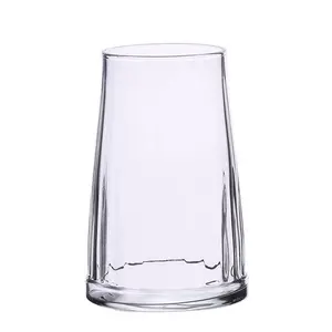 Luminarc artesanal 330ml tiras transparentes, refrigerante claro vidro de lima caneca de café, especialmente para o mercado da américa e da américa do sul