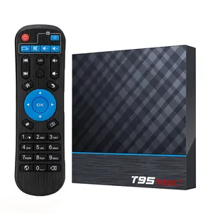 Caixa de tv amlogic t95max +, televisão android 9.0 1920x1080 hd 8k