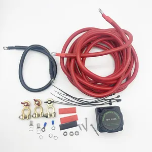 Kit de cables de cableado de relé sensible al voltaje VSR cargador de batería inteligente Kit de aislador de batería dual impermeable 12V 140 Amp tornillo de cobre