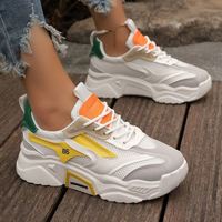 Nouvelles baskets respirantes en mesh à lacets, à semelle épaisse, augmentant la taille, chaussures décontractées pour femmes