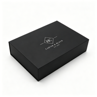 Boîte d'emballage rigide pliable élégante avec fermeture magnétique, boîte cadeau de luxe personnalisée avec logo pour la mode