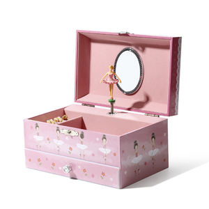 Portagioie Musicale per Bambina con Tema Ballerina Rotante, Scatola Musicale per Gioielli con Set di Gioielli - Product Image 2