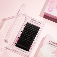 Extensions de cils Lissomore Vegan Cruelty-Free Matte Black Cashmere Ultra Soft PBT Easy-Fan Individual Lashes Private Label