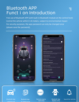 Système d'alarme antivol universel pour voiture avec démarrage/arrêt, interrupteur d'allumage, entrée sans clé et contrôle à distance via application mobile Bluetooth