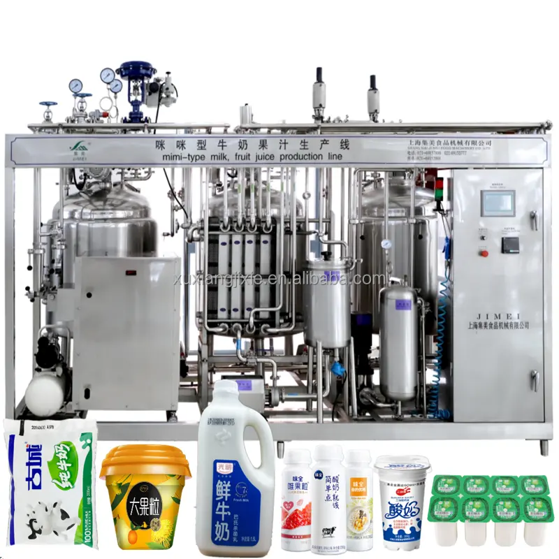 500L/H dairy small fresh milk juice yogurt processing production line plant