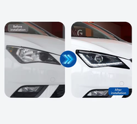 Kit de modernisation des phares pour SEAT Ibiza 13-17, 12V 35W, avec lentille LED, feux de jour et clignotants, 3000-6400LM