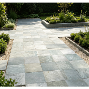 Piastrelle in <span class=keywords><strong>Ardesia</strong></span> Verde Grigia Economica dalla Cina per Pavimentazione Esterna e Giardino - Product Image 4