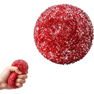 Slime TPR Rojo Icy Waxberry Crunchy con Textura de Cristal, Juguete Sensorial Antiestrés para Niñas y Niños - Product Image 1