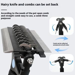 Kit Pencabut bulu anjing peliharaan 3 dalam 1, peralatan Pencabut bulu simpul terbuka 3 dalam 1 hijau kecil untuk anjing pendek & Panjang - Product Image 5
