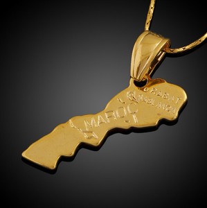 Collar con colgante de <span class=keywords><strong>mapa</strong></span> de Maroc, cadenas, collar marroquí, regalo de <span class=keywords><strong>África</strong></span> para mujer y Niña - Product Image 6