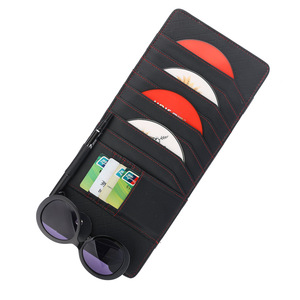 Car CD Holder Leather Multi Layer Organizer 35x15cm For Business Cards And Discs Car <b>Interior</b> <b>Accessory</b> - Product Image 1