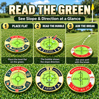 Niveau à bulle pour green de golf, direct usine, en stock, accessoire de putting portable pour les magasins professionnels et les événements de golf