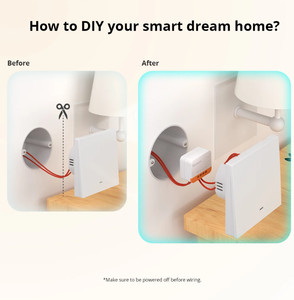 Interrupteur intelligent ZigBee, aucun fil neutre requis, double <span class=keywords><strong>canal</strong></span>, interrupteur mural intelligent sans fil à 2 voies, commande vocale par application - Product Image 6