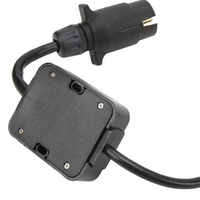 Connecteur de remorque européen 7 voies vers prise américaine 4 voies, convertisseur de circuit de feux arrière pour caravane, bateau, remorque