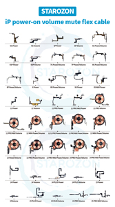 STAROZON, botón <span class=keywords><strong>de</strong></span> encendido y <span class=keywords><strong>apagado</strong></span> <span class=keywords><strong>de</strong></span> volumen, añadir cables flexibles inalámbricos para <span class=keywords><strong>iPhone</strong></span> <span class=keywords><strong>12</strong></span>/12Pro, reemplazar piezas <span class=keywords><strong>de</strong></span> repuesto móviles, accesorio para teléfono móvil - Product Image 5