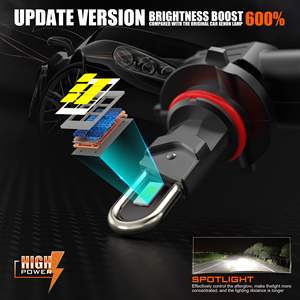 Popular modelo U20 U tubo de cobre Plug and Play faro 9005 H1 H4 impermeable coche luces Led faro Auto piezas de coche - Product Image 3