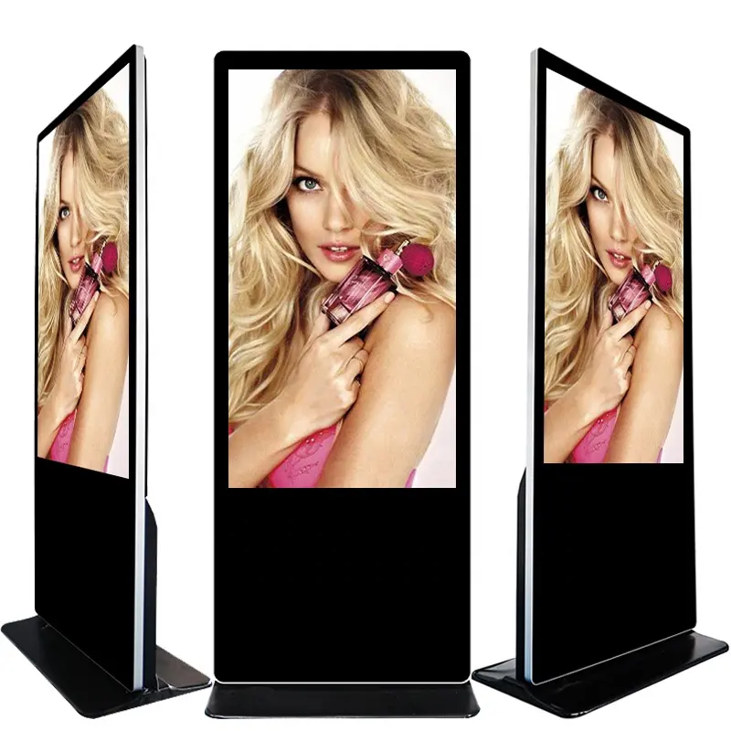 Staande Staande Verticale Tv Display Spiegel Reclame Kiosk 55 Inch Indoor 4K Scherm Lcd Digital Signage Reclame Speler