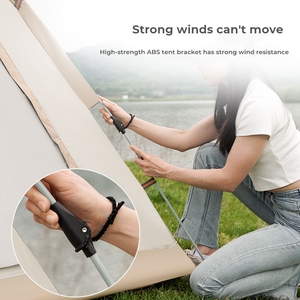 Carpa <span class=keywords><strong>de</strong></span> Camping Familiar con Toldo Impermeable <span class=keywords><strong>para</strong></span> <span class=keywords><strong>4</strong></span> Personas, con Ventanas <span class=keywords><strong>de</strong></span> Malla Ventiladas <span class=keywords><strong>para</strong></span> Todo Tipo <span class=keywords><strong>de</strong></span> Clima - Product Image 2