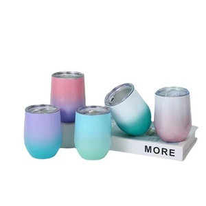 Bicchiere Termico Ergonomico a Forma di Uovo da 12oz, in Acciaio Inox 304, Senza Stelo, per Vino, Design Confortevole per il Maneggio, Ideale per Riunioni - Product Image 5