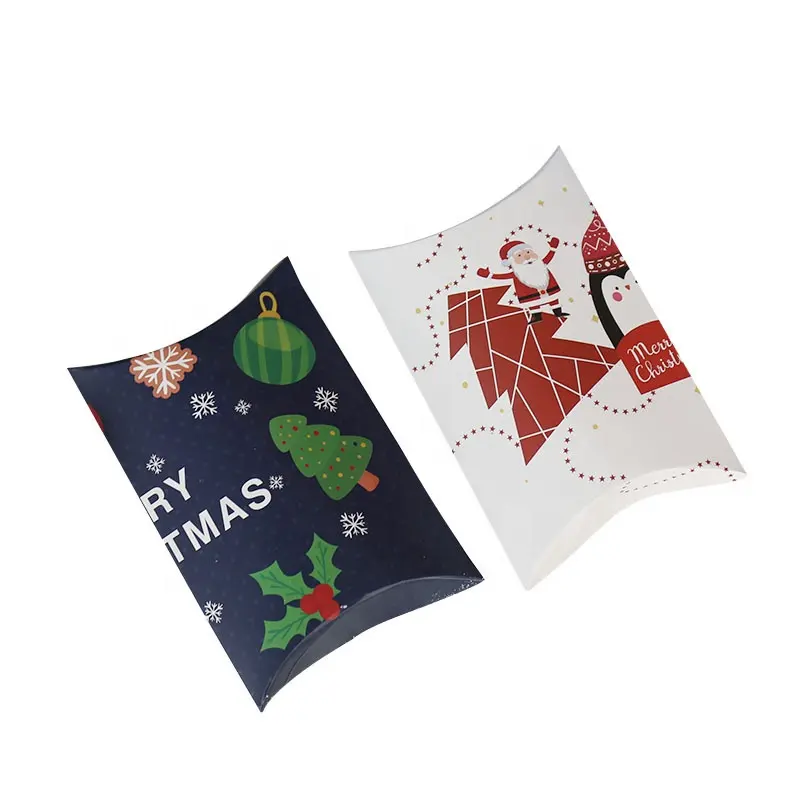 Cartoon Christmas pillow packaging gift box for candy biscuit snack packaging Christmas box