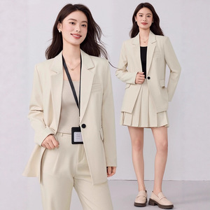 Women'sSuit <b>Set</b> Full Sleeve Polyester Anti-Wrinkle <b>Office</b> Lady Spring Workwear - Product Image 1