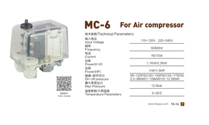 <span class=keywords><strong>Regulador</strong></span> <span class=keywords><strong>de</strong></span> Presión para Compresor <span class=keywords><strong>de</strong></span> Aire LLASPA MC-6 Zhejiang, 120V 20A, Alta Precisión <0.1 KPa, para <span class=keywords><strong>Bomba</strong></span> <span class=keywords><strong>de</strong></span> <span class=keywords><strong>Agua</strong></span> - Product Image 4
