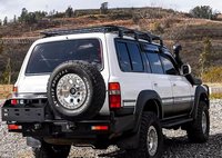 Accessoires automobiles YBJ, barre de protection en acier pour Land Cruiser LC80 FJ80 1989-1998 Lx450 avec porte-pneus double, barre de protection arrière en fer LC80