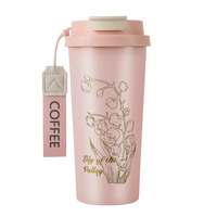 JWH Présentoir de tasses en acier inoxydable Tasse de voyage à café avec paille et couvercle pour boisson au café
