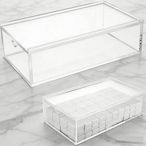 Boîte de rangement durable en acrylique transparent sur mesure pour mahjong avec couvercle pour l'organisation de la salle de jeux à domicile - Product Image 6