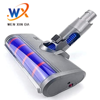 Tête de Brosse d'Aspirateur et Serpillère Amovible pour Dyson V6, Pièces Détachées, pour Tapis et Sols Durs, avec LED
