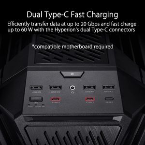 Boîtier de jeu en aluminium EATX Full Tower Rog Hyperion Gr701 en gros avec 4 ventilateurs de 120 mm et panneaux latéraux sans outil - Product Image 6
