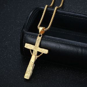 Men's Stainless Steel <b>Cross</b> Pendant Necklace With Jesus Christ Design For Gift - Product Image 4