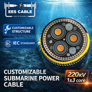 Câble sous-marin blindé en <span class=keywords><strong>fil</strong></span> d'acier à âme unique et à trois âmes 127/220 kV, avec gaine en plomb étanche à l'eau - Product Image 2
