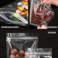 Hersluitbare Zakken Food Grade Doorzichtige Zip Lock Verpakking Voor Voedsel Noten Snack Gedroogde Vruchten Stand-Up Zakje