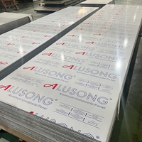 Panel ACP de Color Blanco de 2 mm de Espesor para Revestimiento de Remolques de Carga, Color de Dos Caras, Paneles Compuestos de Aluminio de 49 Pulgadas de Ancho, ACM