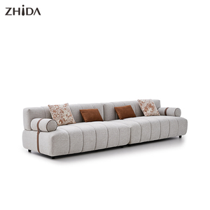 Juego <span class=keywords><strong>de</strong></span> Sofás Modulares <span class=keywords><strong>de</strong></span> Tela Gris <span class=keywords><strong>de</strong></span> Alta Calidad para el Hogar, Muebles <span class=keywords><strong>de</strong></span> Lujo para Sala <span class=keywords><strong>de</strong></span> Estar Moderna, Conjunto <span class=keywords><strong>de</strong></span> Sofás Seccionales para Villa - Product Image 2
